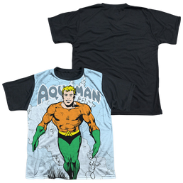 Aquaman Clasic Aqua - Youth Black Back T-Shirt Youth Black Back T-Shirt (Ages 8-12) Aquaman   