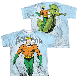 Aquaman Clasic Aqua (Front/Back Print) - Youth All-Over Print T-Shirt Youth All-Over Print T-Shirt (Ages 8-12) Aquaman   