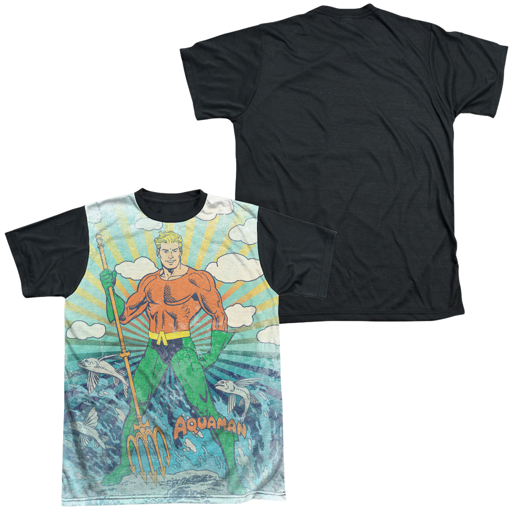 Aquaman Sonar - Men's Black Back T-Shirt Men's Black Back T-Shirt Aquaman   