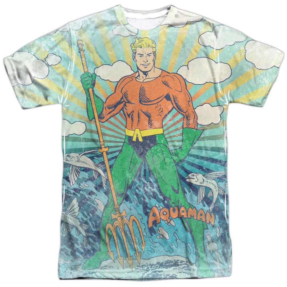 Aquaman- Sonar Adult All Over Print 100% Poly T-Shirt Men's All-Over Print T-Shirt Aquaman Adult All Over Print 100% Poly T-Shirt S Multi