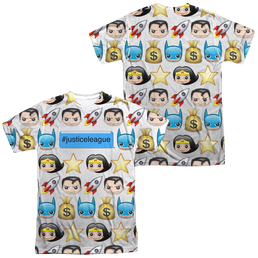 DC Comics Hashtag Men's All Over Print T-Shirt Men's All-Over Print T-Shirt Justice League   