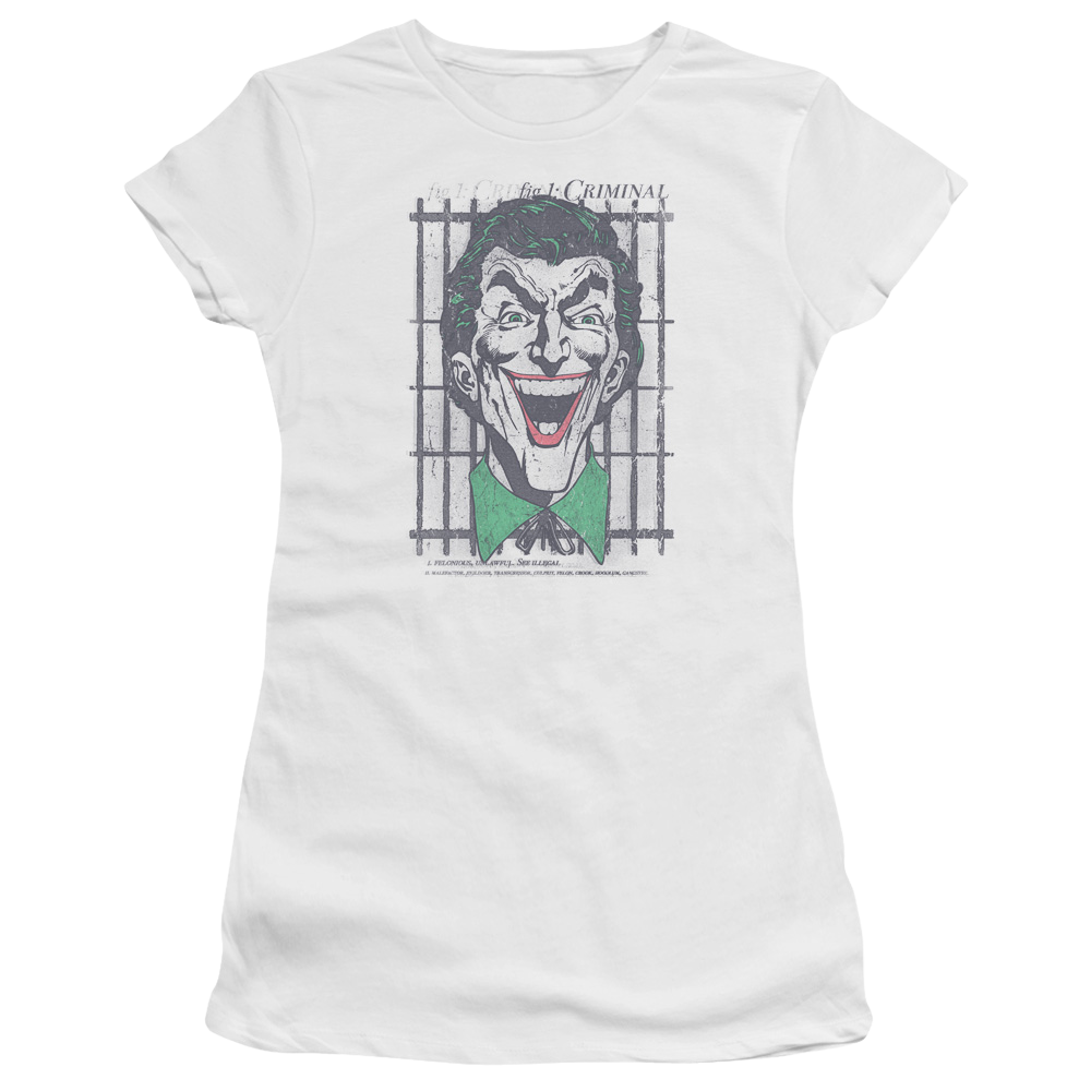 DC Comics Criminal - Juniors T-Shirt Juniors T-Shirt Joker   