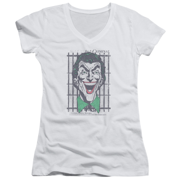 DC Comics Criminal - Juniors V-Neck T-Shirt Juniors V-Neck T-Shirt Joker   