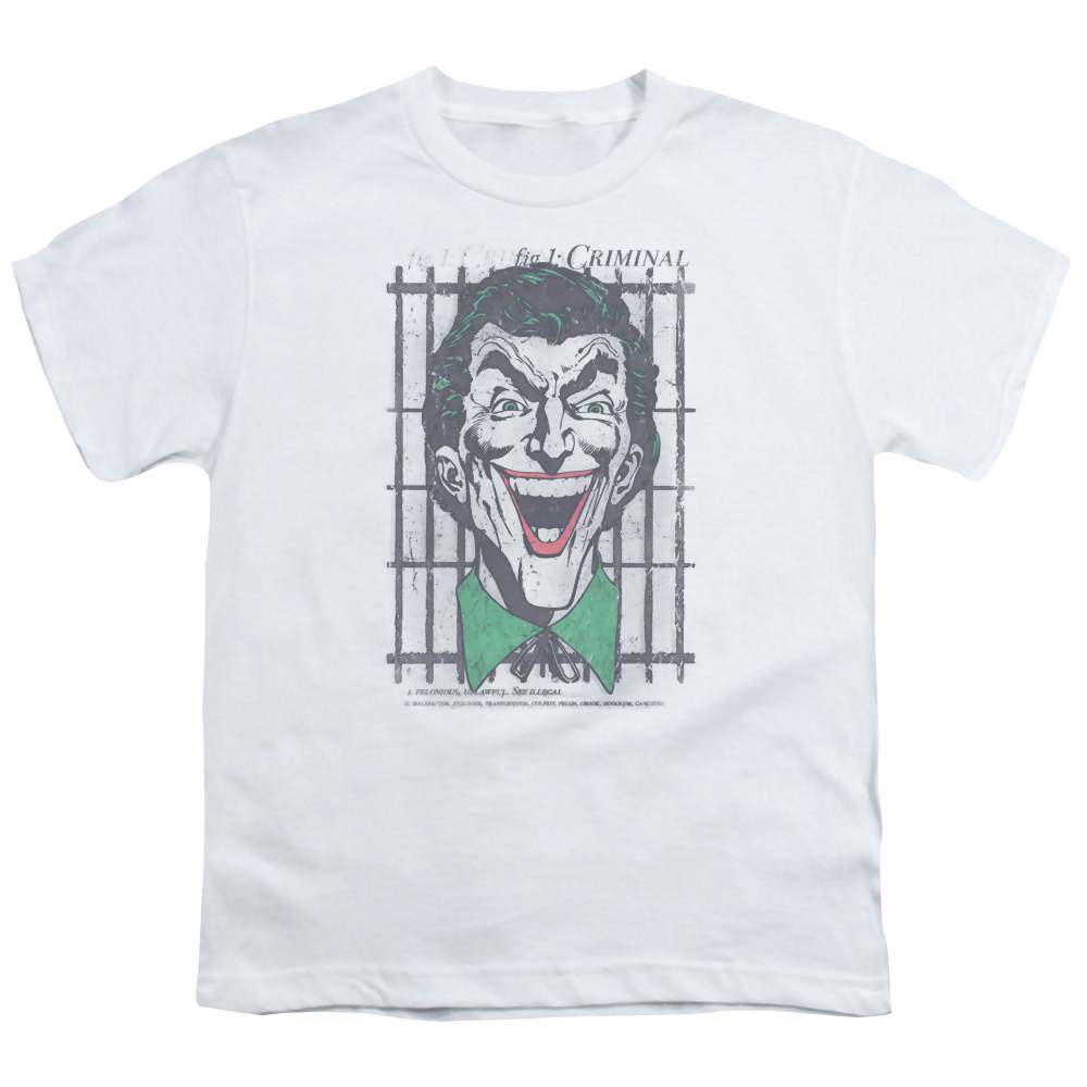 Joker, The Criminal - Youth T-Shirt Youth T-Shirt (Ages 8-12) Joker   