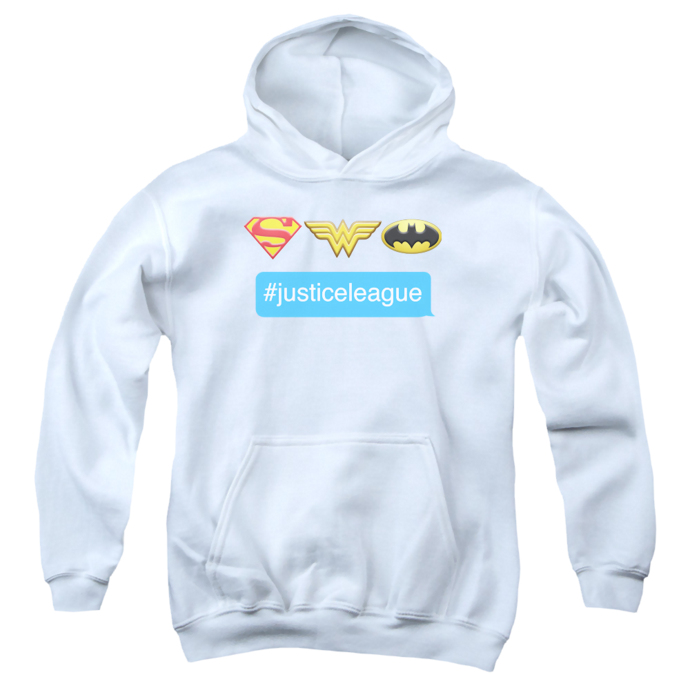 Justice League Hashtag Jla - Youth Hoodie Youth Hoodie (Ages 8-12) Justice League   