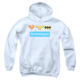 Justice League Hashtag Jla - Youth Hoodie Youth Hoodie (Ages 8-12) Justice League   