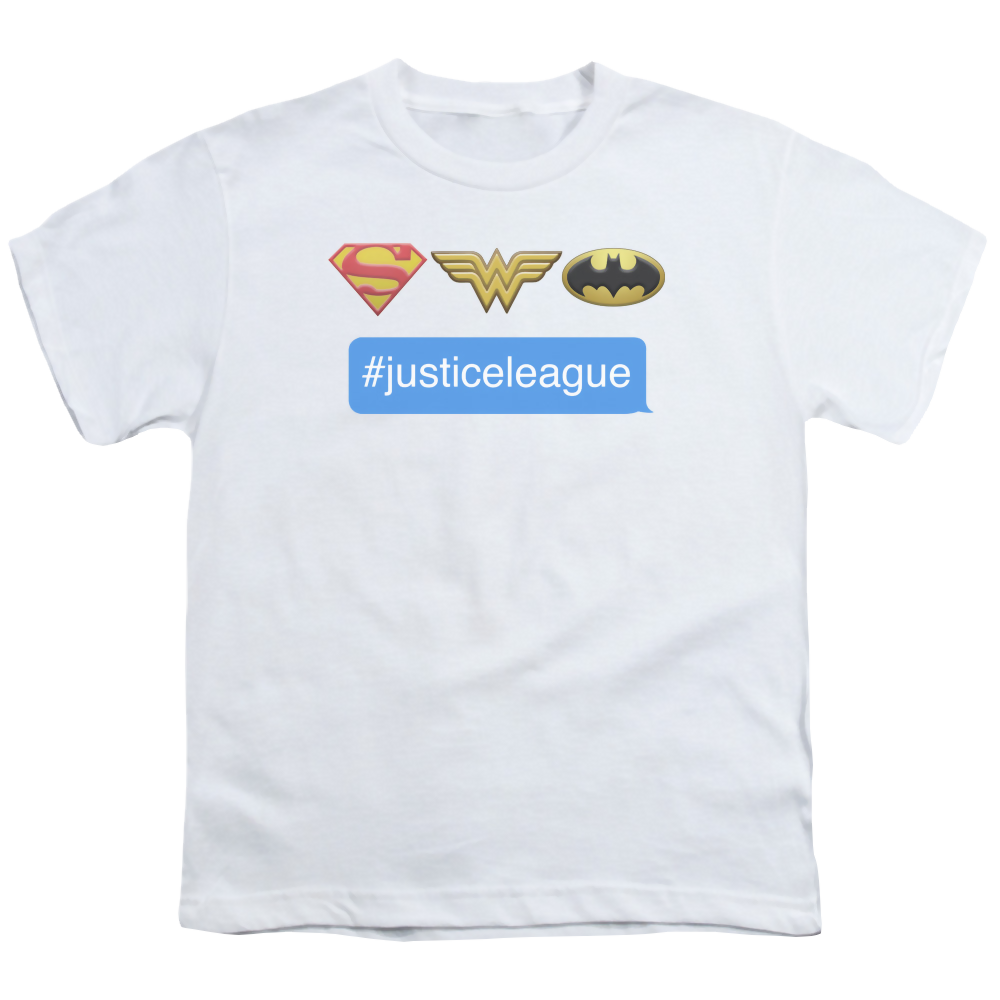 Justice League Hashtag Jla - Youth T-Shirt Youth T-Shirt (Ages 8-12) Justice League   