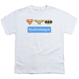 Justice League Hashtag Jla - Youth T-Shirt Youth T-Shirt (Ages 8-12) Justice League   