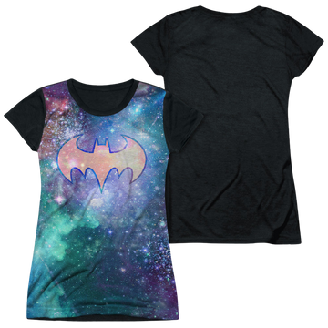 Batman Batgirl Shielded Galaxy juniors black back t-shirt