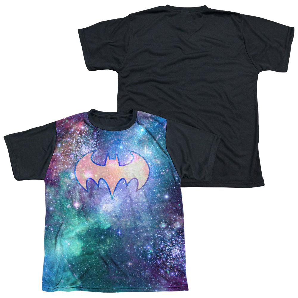 Batgirl Shielded Galaxy - Youth Black Back T-Shirt Youth Black Back T-Shirt (Ages 8-12) Batman   