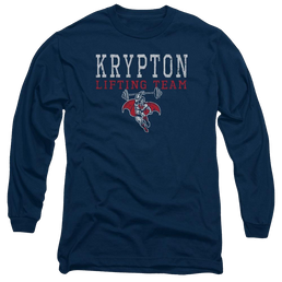 DC Comics Krpton Lifting - Men's Long Sleeve T-Shirt Men's Long Sleeve T-Shirt Superman   