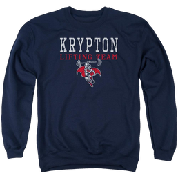 DC Comics Krpton Lifting - Men's Crewneck Sweatshirt Men's Crewneck Sweatshirt Superman   