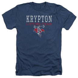 DC Comics Krpton Lifting - Men's Heather T-Shirt Men's Heather T-Shirt Superman   