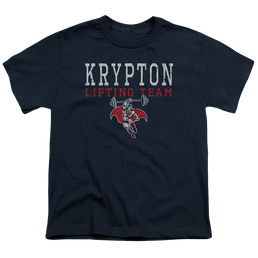 Superman Krpton Lifting - Youth T-Shirt Youth T-Shirt (Ages 8-12) Superman   