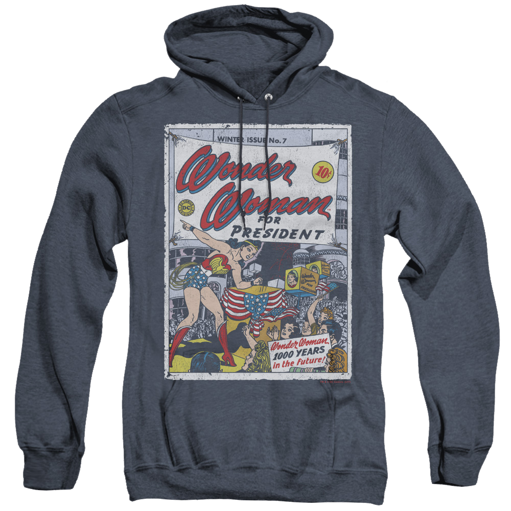 Wonder Woman Ww For President - Heather Pullover Hoodie Heather Pullover Hoodie Wonder Woman   