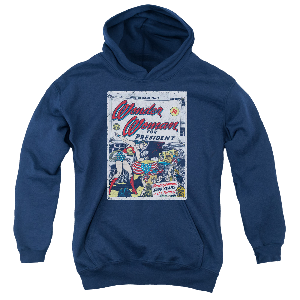 Wonder Woman Ww For President - Youth Hoodie Youth Hoodie (Ages 8-12) Wonder Woman   