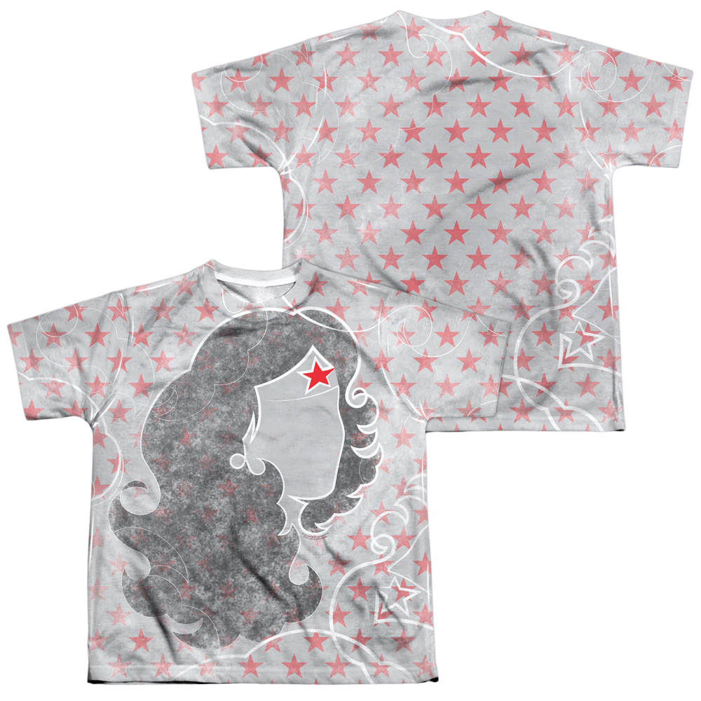 Wonder Woman Ww Inline (Front/Back Print) - Youth All-Over Print T-Shirt Youth All-Over Print T-Shirt (Ages 8-12) Wonder Woman   