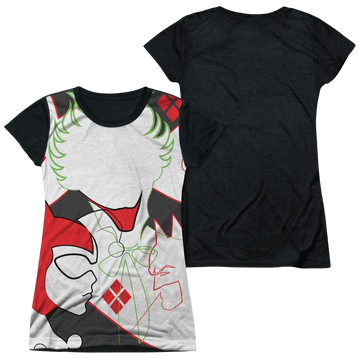 DC Comics Joker/harley Inline - Juniors Black Back T-Shirt Juniors Black Back T-Shirt Batman   