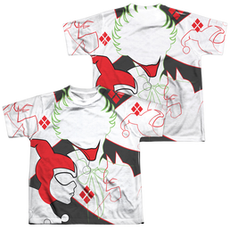 DC Batman Joker/Harley Inline (Front/Back Print) - Youth All-Over Print T-Shirt Youth All-Over Print T-Shirt (Ages 8-12) Batman   