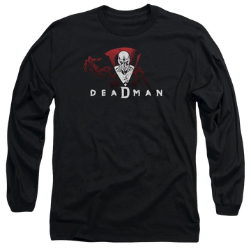 Black men's long sleeve t-shirt with DC Comics Deadman graphic