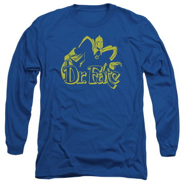 Royal men's long sleeve t-shirt with Dr. Fate DC Comics One Color Fate graphic