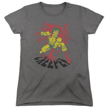 Charcoal women's t-shirt with DC Comics Creeper graphic