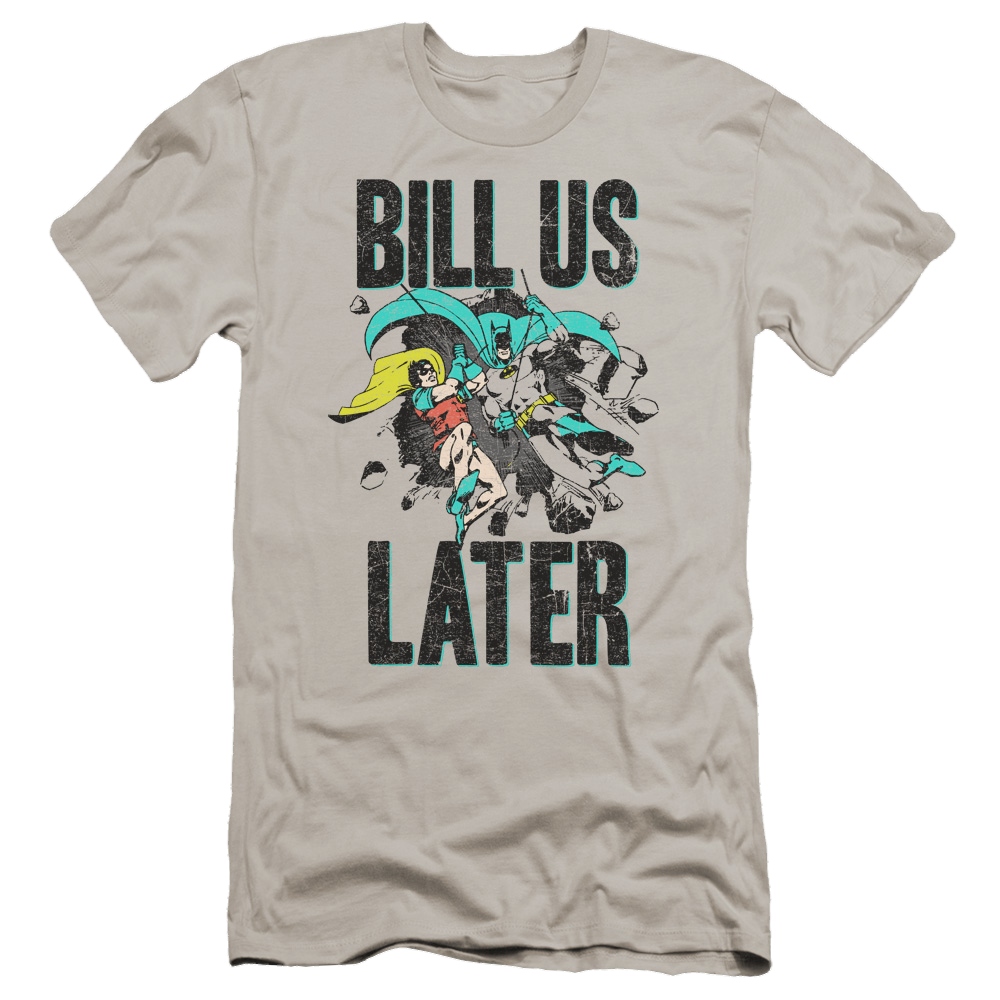 DC Comics Bill Us Later - Men's Premium Slim Fit T-Shirt Men's Premium Slim Fit T-Shirt Batman   