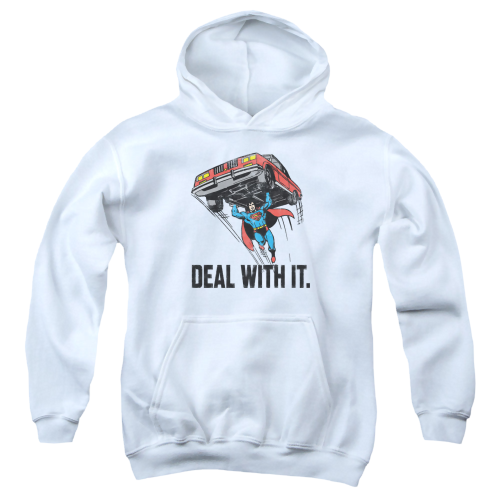 Superman Deal With It - Youth Hoodie Youth Hoodie (Ages 8-12) Superman   