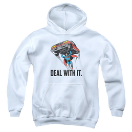 Superman Deal With It - Youth Hoodie Youth Hoodie (Ages 8-12) Superman   