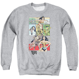 Wonder Woman Ww75 Comic Page - Men's Crewneck Sweatshirt Men's Crewneck Sweatshirt Wonder Woman   