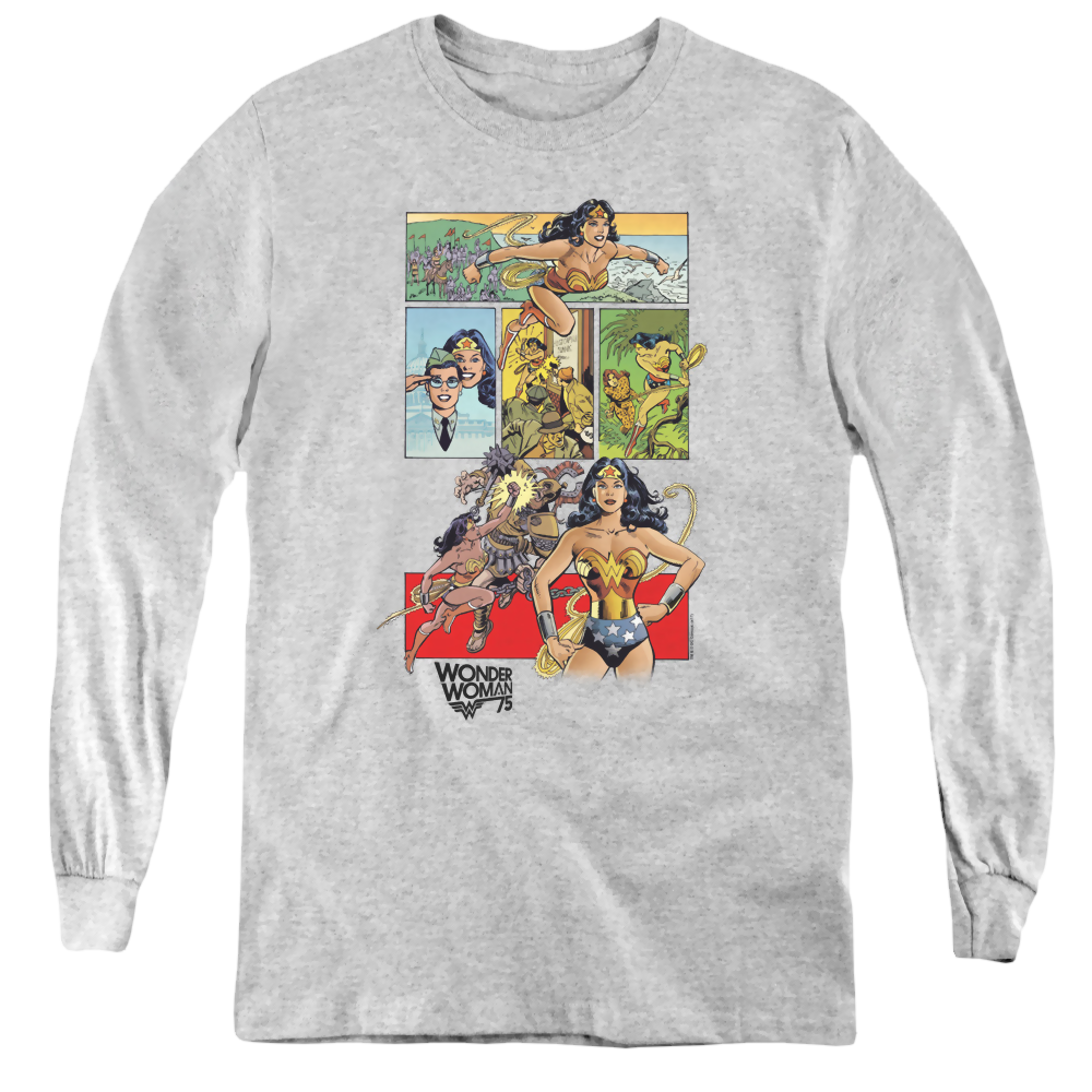 Wonder Woman Ww75 Comic Page - Youth Long Sleeve T-Shirt Youth Long Sleeve T-Shirt Wonder Woman   