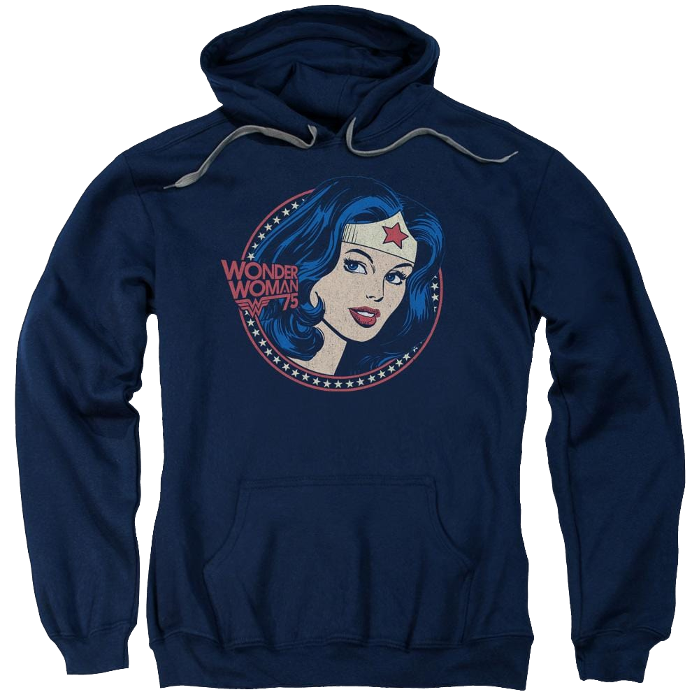 DC Comics Ww75 Starburst Portrait - Pullover Hoodie Pullover Hoodie Wonder Woman   