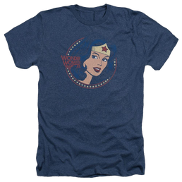 DC Comics Ww75 Starburst Portrait - Men's Heather T-Shirt Men's Heather T-Shirt Wonder Woman   