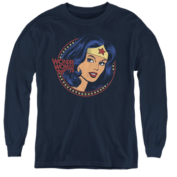 Wonder Woman Ww75 Starburst Portrait - Youth Long Sleeve T-Shirt Youth Long Sleeve T-Shirt Wonder Woman   