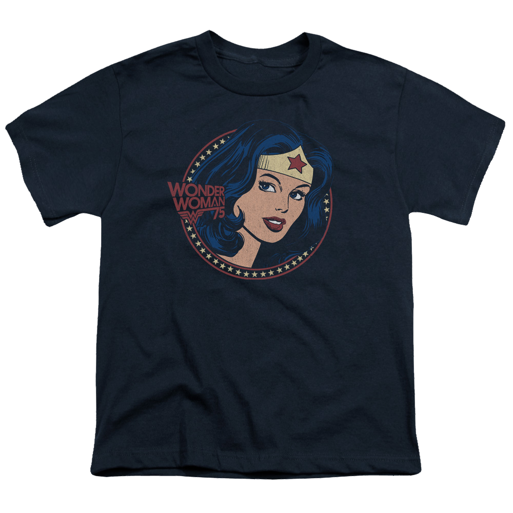 Wonder Woman Ww75 Starburst Portrait - Youth T-Shirt Youth T-Shirt (Ages 8-12) Wonder Woman   