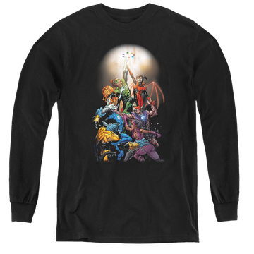 Black youth long sleeve t-shirt with Green Lantern Gl New Guardians #1 graphic