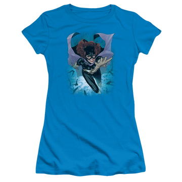 Turquoise juniors t-shirt with Batman Batgirl #1 graphic