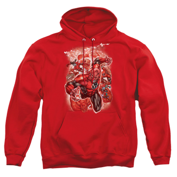 Red pullover hoodie with Green Lantern Red Lanterns #1 graphic