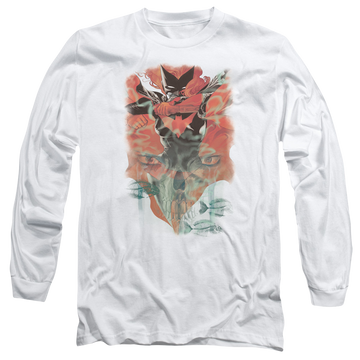 White men's long sleeve t-shirt with DC Comics Batman Batwoman #1 graphic