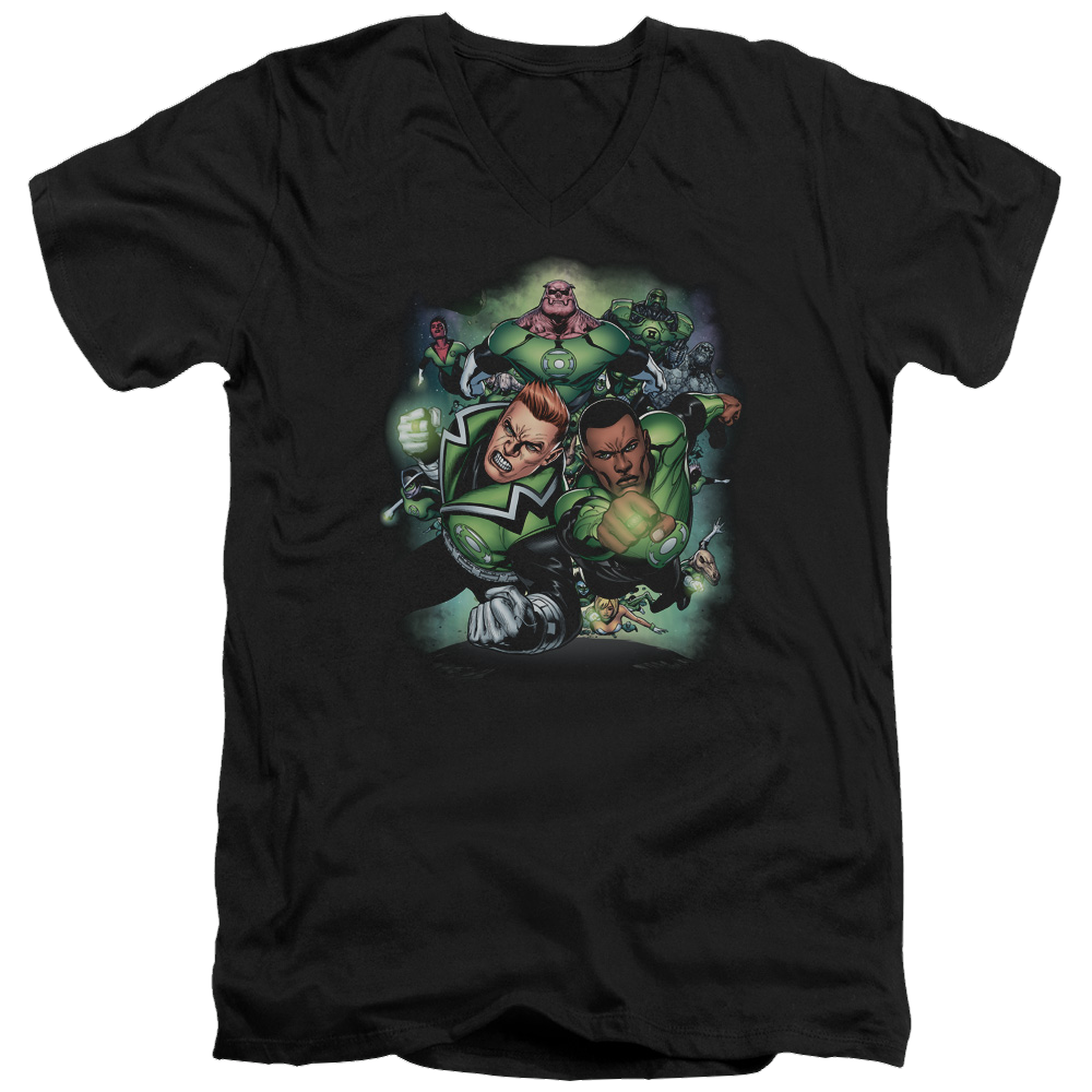 Green Lantern Corps #1 - Men's V-Neck T-Shirt Men's V-Neck T-Shirt Green Lantern   