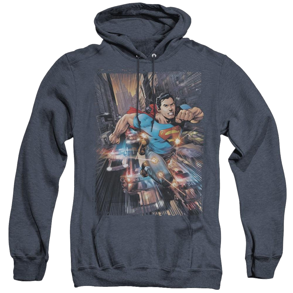 Superman Action Comics #1 - Heather Pullover Hoodie Heather Pullover Hoodie Superman   