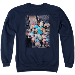Superman Action Comics #1 - Men's Crewneck Sweatshirt Men's Crewneck Sweatshirt Superman   