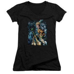 Aquaman Aquaman #1 - Juniors V-Neck T-Shirt Juniors V-Neck T-Shirt Aquaman   