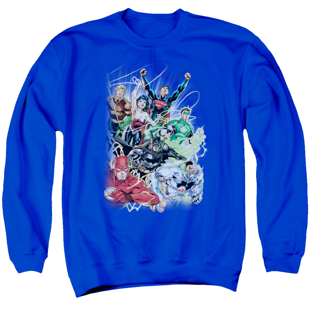 Justice League Justice League #1 Men's Crewneck Sweatshirt Men's Crewneck Sweatshirt Justice League   