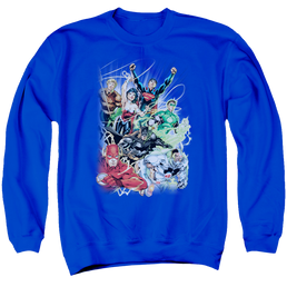 Justice League Justice League #1 Men's Crewneck Sweatshirt Men's Crewneck Sweatshirt Justice League   