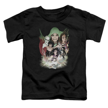 Black toddler t-shirt with Justice League Dark graphic