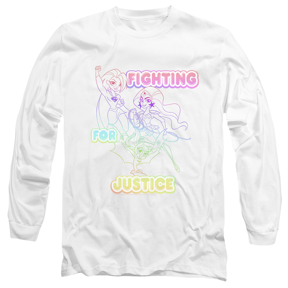 Dc Super Hero Girls Fighting For Justice - Men's Long Sleeve T-Shirt Men's Long Sleeve T-Shirt DC Comics   