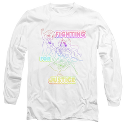 Dc Super Hero Girls Fighting For Justice - Men's Long Sleeve T-Shirt Men's Long Sleeve T-Shirt DC Comics   