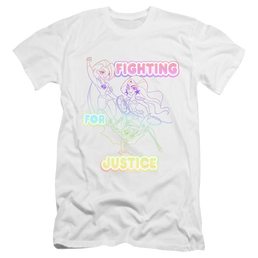 Dc Super Hero Girls Fighting For Justice - Men's Premium Slim Fit T-Shirt Men's Premium Slim Fit T-Shirt DC Comics   