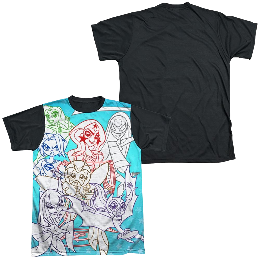Dc Super Hero Girls Justice Gang - Men's Black Back T-Shirt Men's Black Back T-Shirt DC Comics   